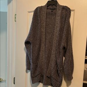 Streetwear Society Heather Gray Knit Cardigan